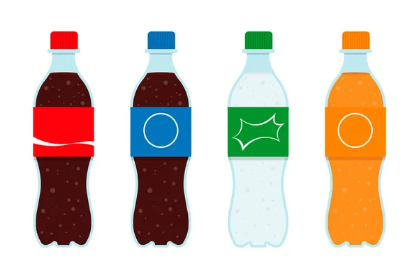 Set Drink Brands Logotypes Vector Illustration - Stok Vektor