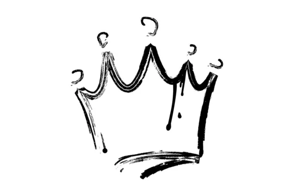 素描王冠图标 矢量说明 — 图库矢量图片
