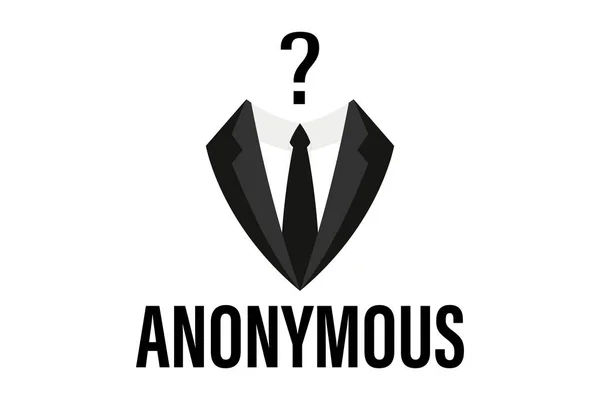 Smokinli Anonim Vektör Illüstrasyonu — Stok Vektör