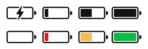 4種類の電池のアイコンのセット — ストックベクタ