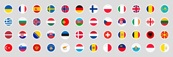 Flags Europe Vector Illustration — Stock Vector