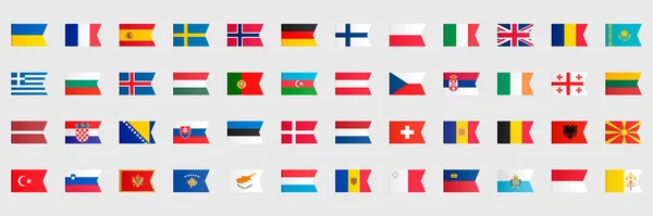 Bendera Dari Eropa Ilustrasi Vektor - Stok Vektor