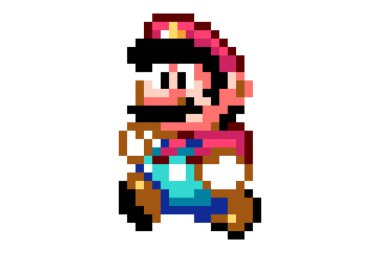 Mario karakterinin piksel sanatı