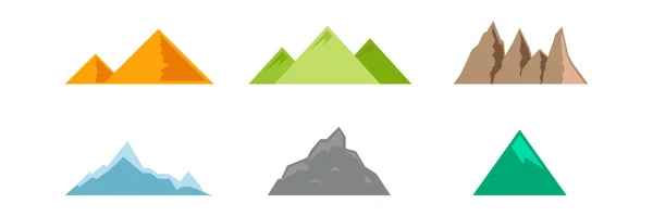 Vector Set Mountains Illustration Flat Design — Vector de stock