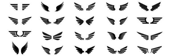 Wings Big Collection Vector Illustration — 스톡 벡터