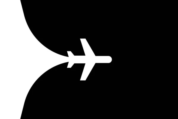 Flugzeug Symbol Vektor Illustration — Stockvektor