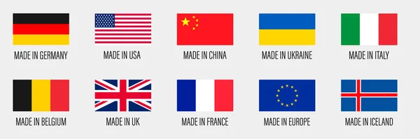 Flags United Kingdom Set Vector Icons — Image vectorielle