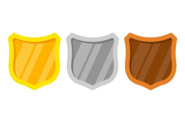 Kalkan simgesi. düz dizayn. vektör illüstrasyonu.