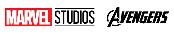 Marvel studios and Avengers logo. Vector editorial.