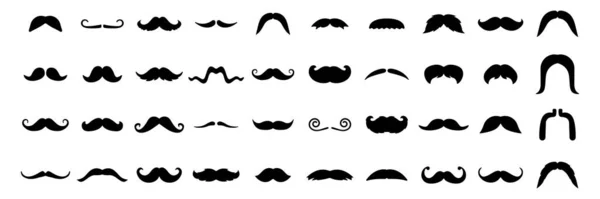 Original Moustache Pack Collection Vector Illustration — 图库矢量图片