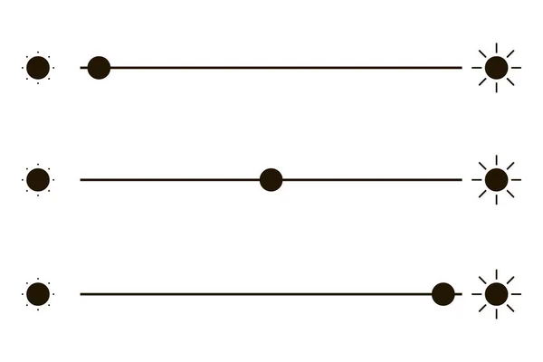 Schwarz Weiß Vektorillustration Des Helligkeitssymbols — Stockvektor