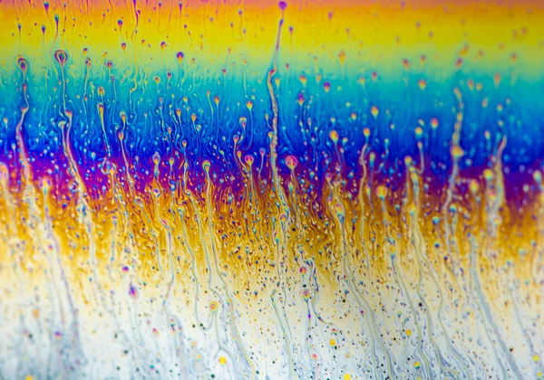 Colorful macro Soap bubble iridescence — Stock Photo, Image