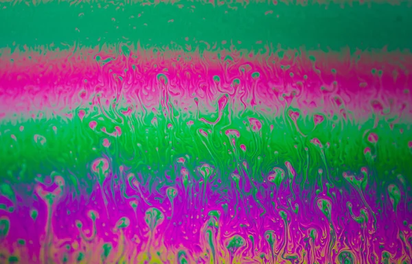 Macro colorée bulle de savon iridescence — Photo