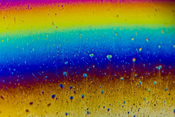 Colorful macro Soap bubble iridescence — Stock Photo, Image