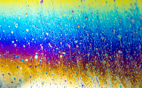 Makró színes szappanbuborék irizáló Stock Kép