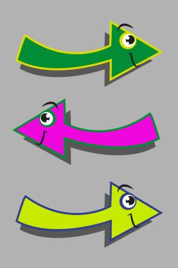 Renkli oklar kümesi