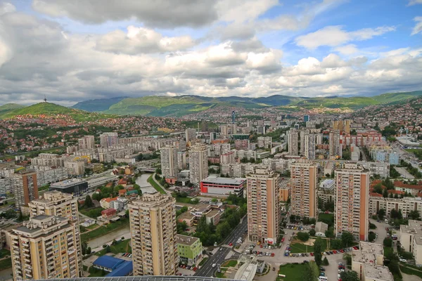 Saraybosna, 22 Haziran 2012 tarihinde bina bosmal panoramik görünüm