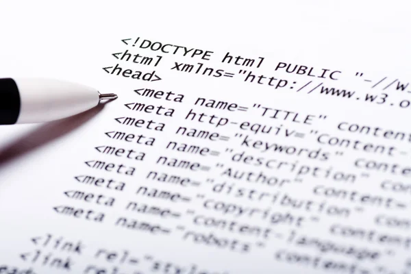 HTML Code — Stock Photo, Image