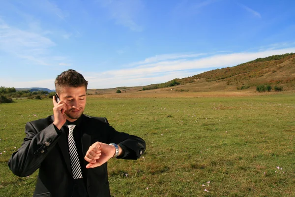 Geschäft am Telefon — Stockfoto