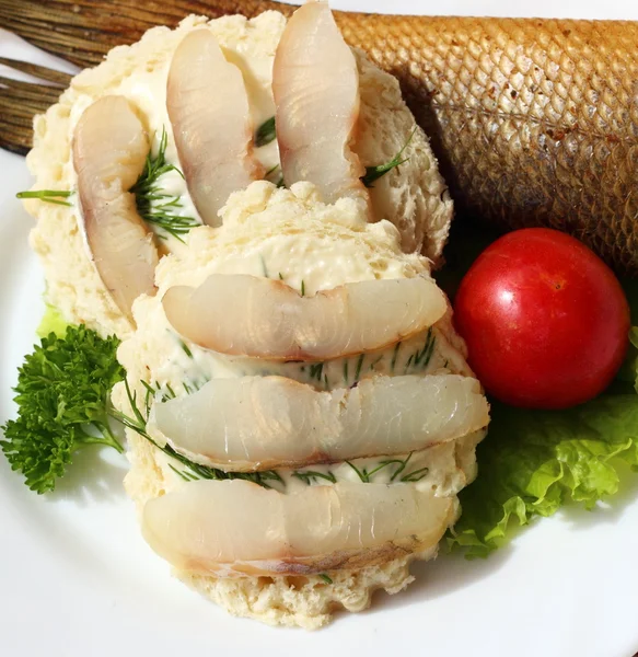 Sandwiches with fish — Stock Photo, Image