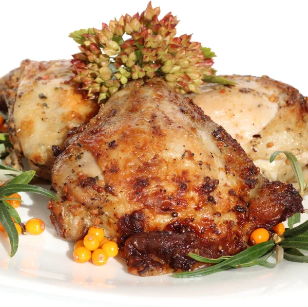 Fried chicken thighs — Stock Photo, Image