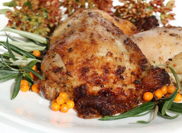 Fried chicken thighs — Stock Photo, Image