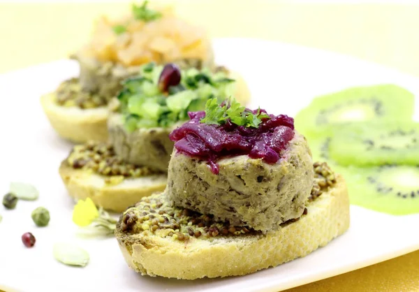 Karaciğer pate parçaları — Stok fotoğraf