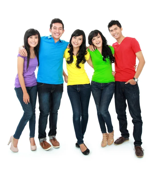 Group of five teenager — Stock Photo, Image