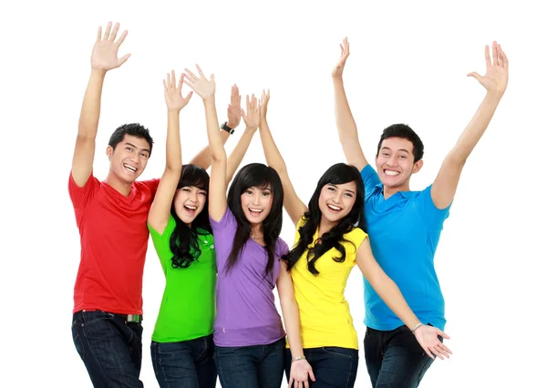 Grupo de adolescentes sonrientes — Foto de Stock