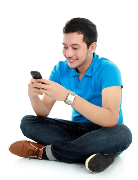 Man texting message — Stock Photo, Image