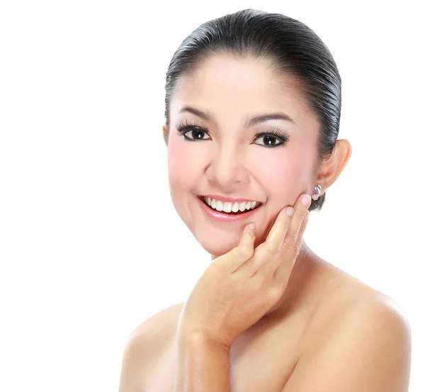 Vacker asiatisk kvinna ansikte — Stockfoto