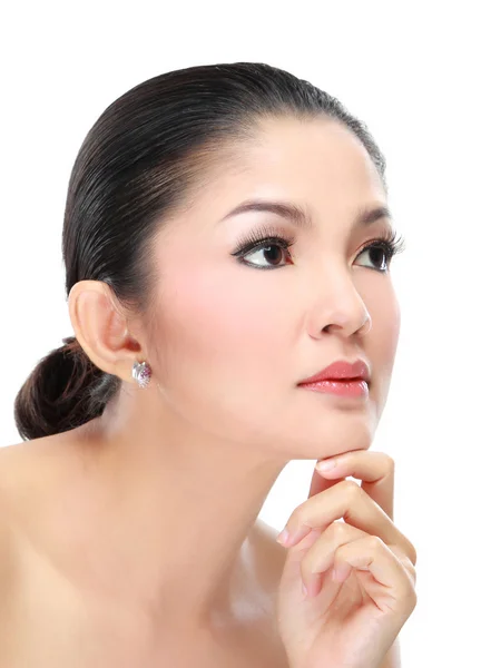 Piękna kobieta Azji twarz — Zdjęcie stockowe