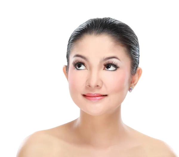 아름 다운 아시아 여자 얼굴 — 스톡 사진