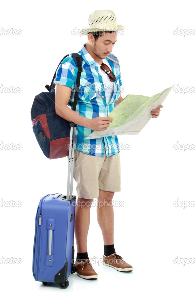 Asian tourist man