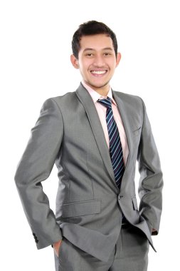 Yakışıklı genç iş adamı.