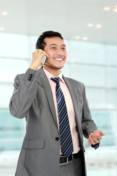 Busy young business man — Stock Photo, Image