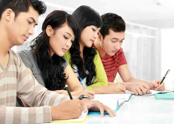 Grupo de estudantes que estudam — Fotografia de Stock