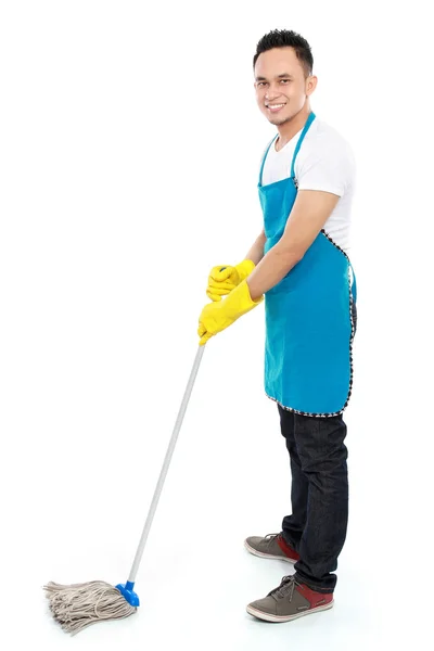 Mannelijke schoonmaak service — Stockfoto