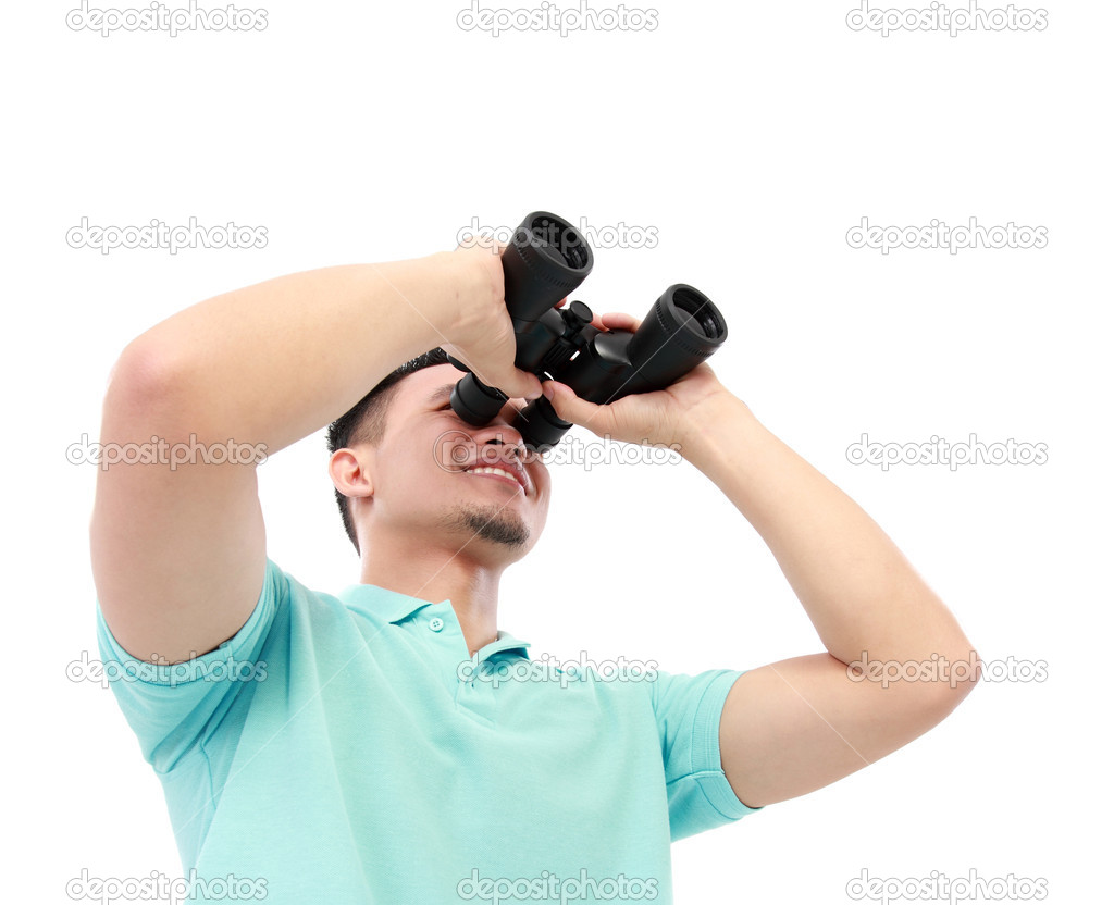 Man Using Binocular