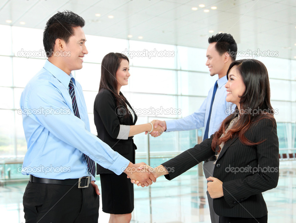 business shaking hands