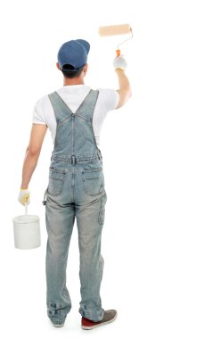 ressam bazı duvarları boyama