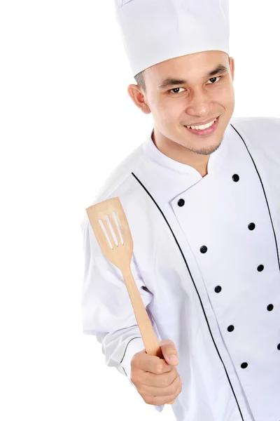 Retrato de chef sorrindo — Fotografia de Stock