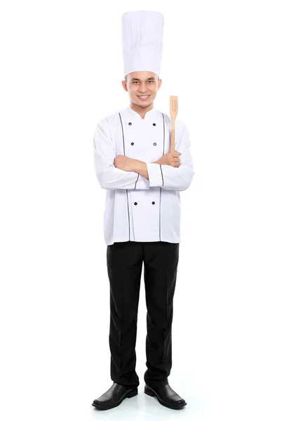 Retrato de chef sorrindo — Fotografia de Stock