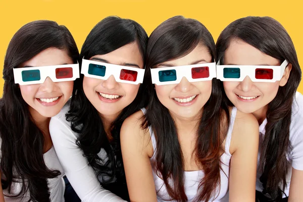 3d glasses woman portrait — Stock Photo, Image