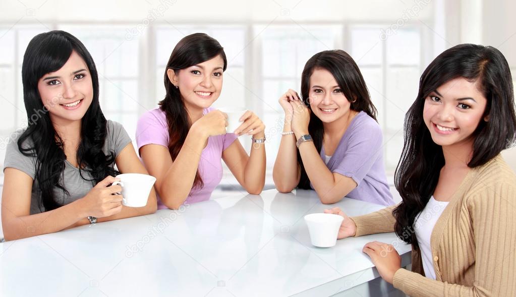 group of women having quality time together