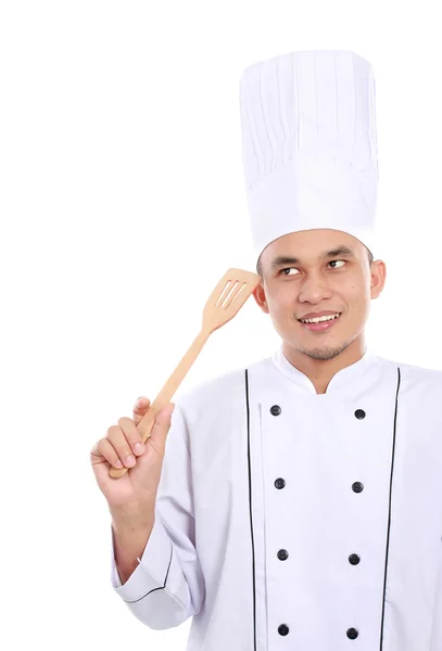 Ritratto di chef che pensa — Foto Stock