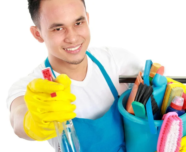 Cleaning service spraying — Stock Photo, Image