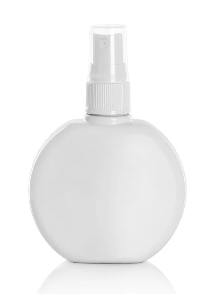 Frasco de spray branco isolado — Fotografia de Stock