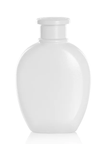 Botella cosmética de plástico blanco —  Fotos de Stock