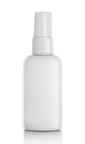 Botella de spray blanco aislado — Foto de Stock